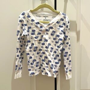 Roller rabbit matching pajama set whale design